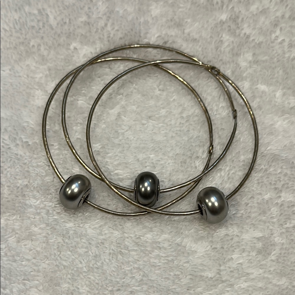 Custom made Sterling Silver Bangles with Swarovski Beads